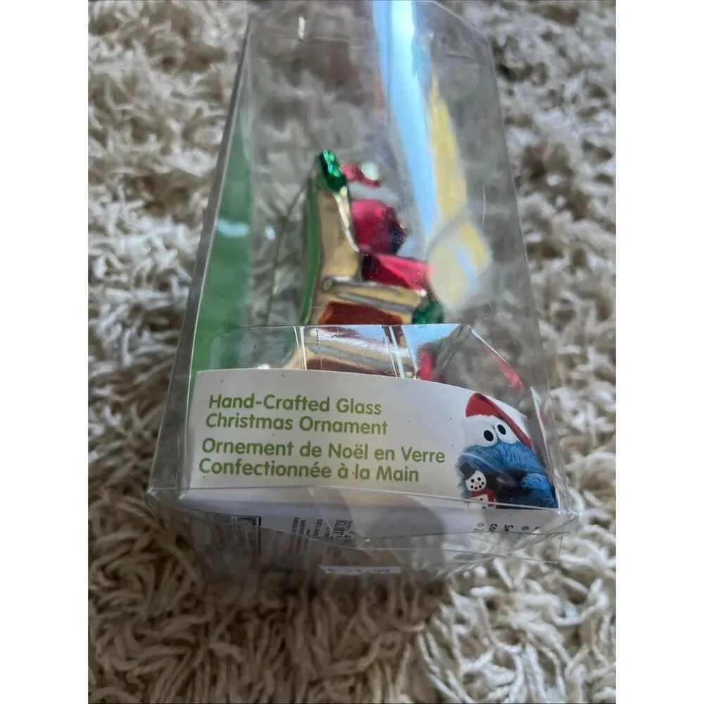 NIB Elmo By Kurt S. Adler Hand Crafted Glass Christmas Ornament